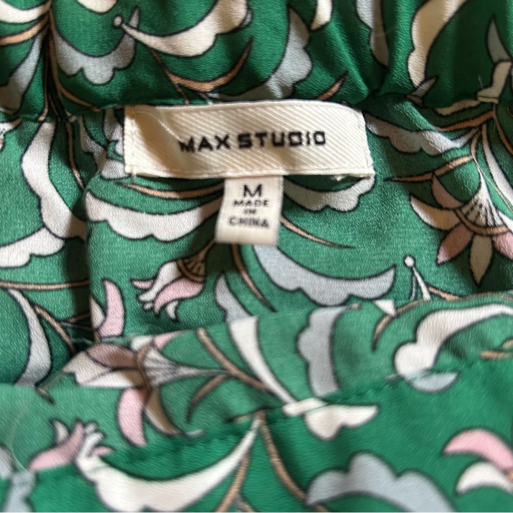 Max Studio Green Floral Maxi Wrap Skirt - Picture 5 of 6